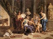 Louis Jean Francois Lagrenee Allegory on the Installation of the Museum in the Grande Galerie of the Louvre oil painting